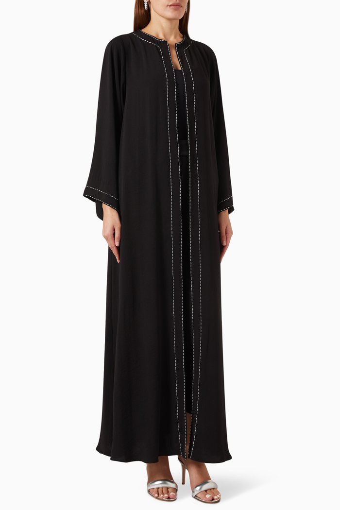 

Embroidered Abaya, Black