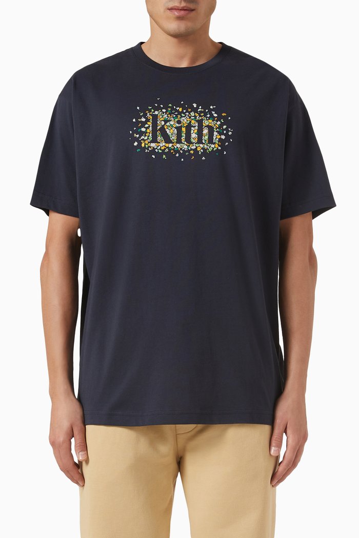 

Meadow Serif T-shirt in Cotton, Blue