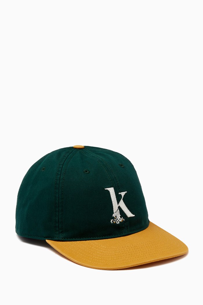 

Embellished K Cap in Cotton, Green