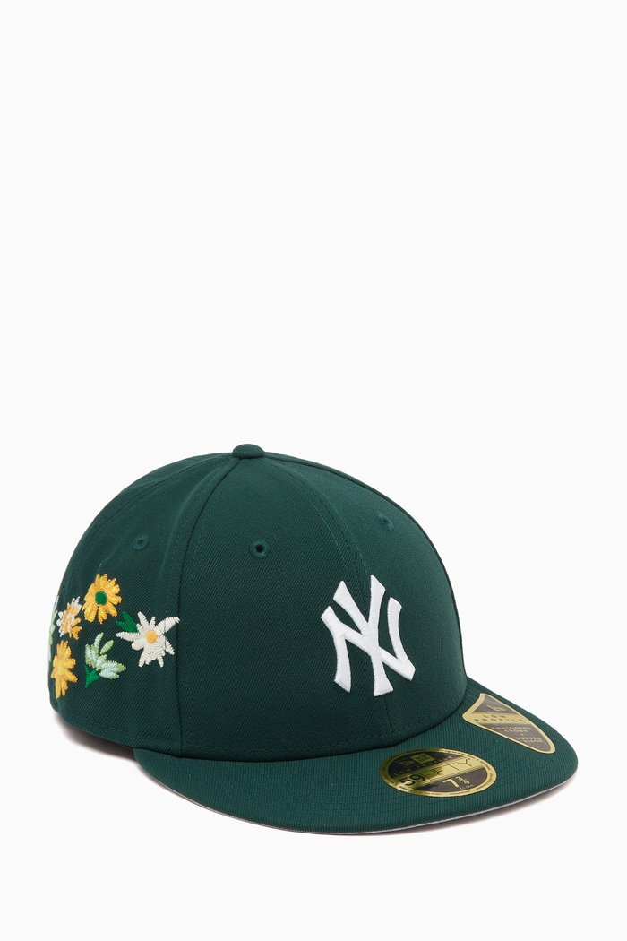 

Floral 49Fifty Flat Brim Hat in Corduroy, Green