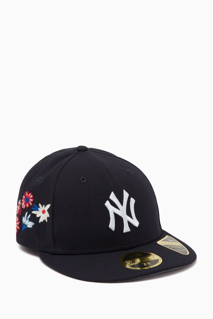 

Floral 49Fifty Flat Brim Hat in Corduroy, Blue