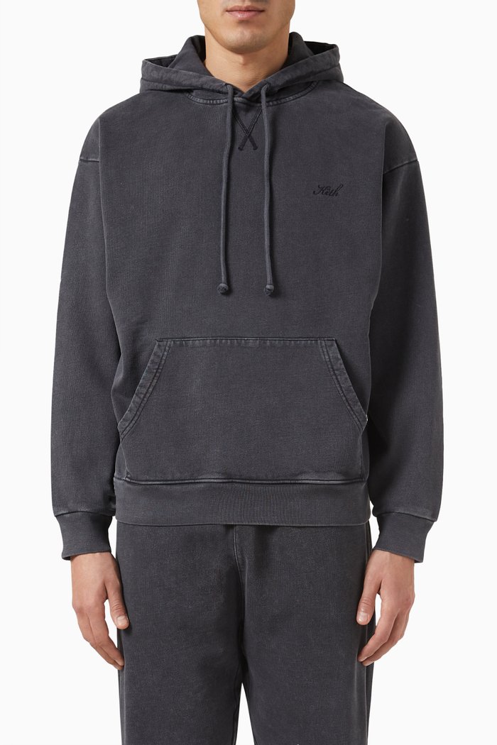 

Nelson Hoodie in Cotton Fleece, Black