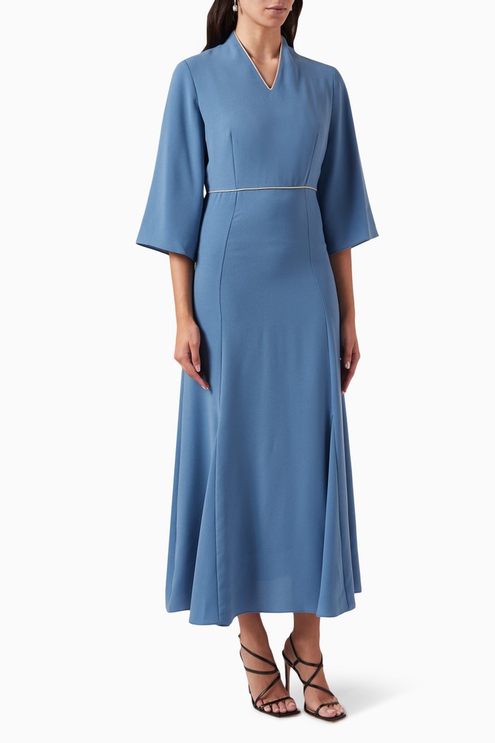 

Sheath V-neck Dress, Blue