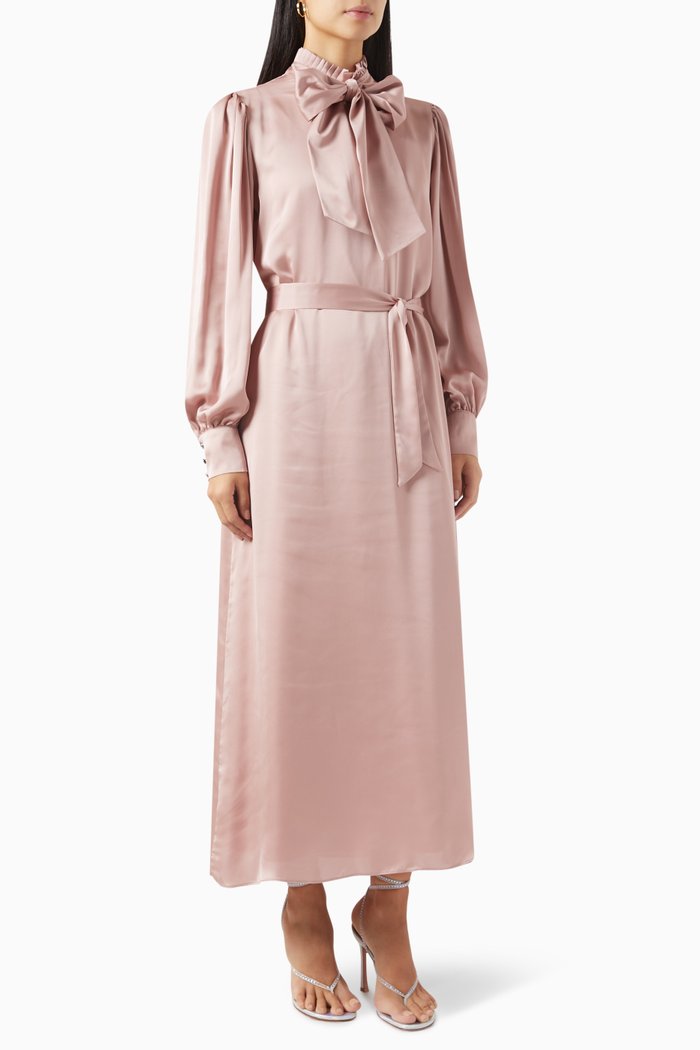 

Bow Collar Dress, Pink