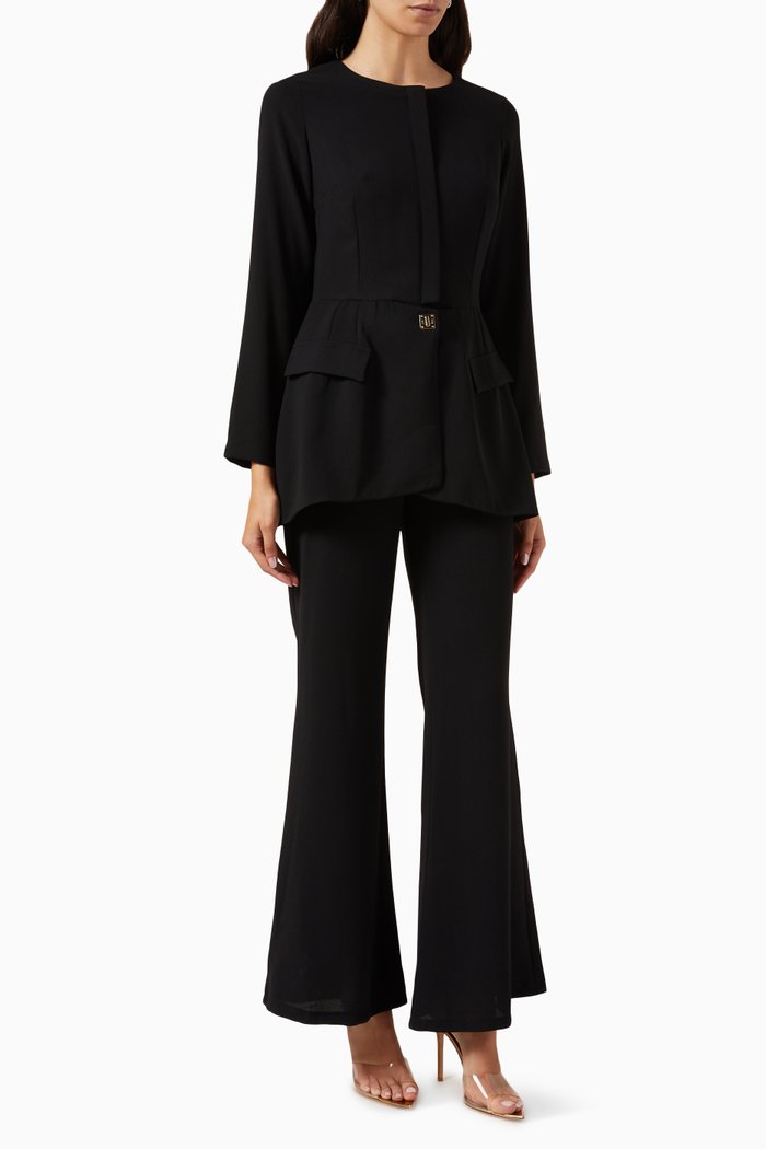 

Long-sleeved Jumpsuit, Black