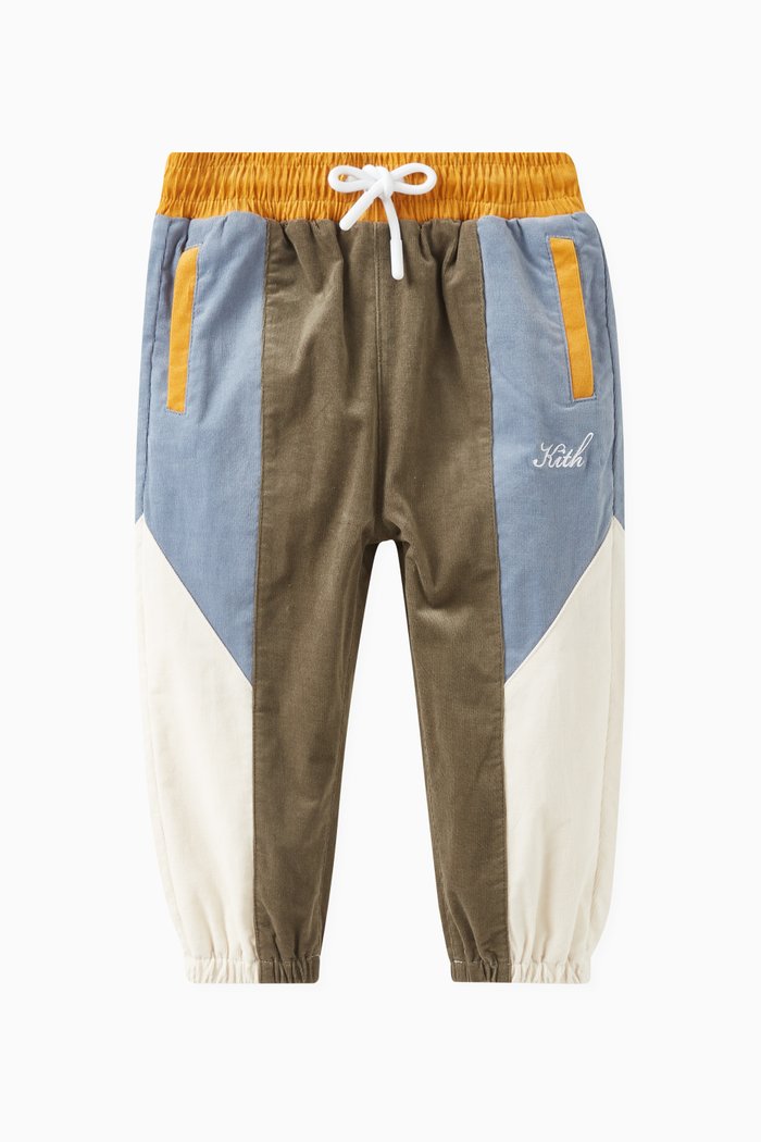 

Novelty Colour-block Trackpants in Corduroy, Multicolour