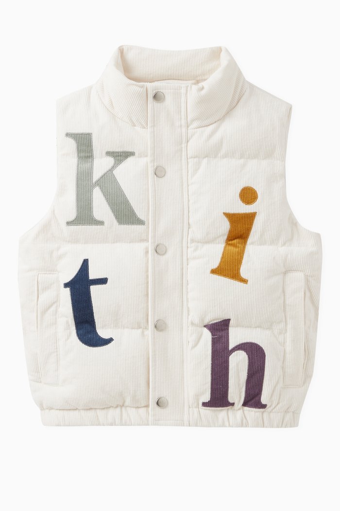 

Padded Logo Vest in Cotton-blend, Neutral