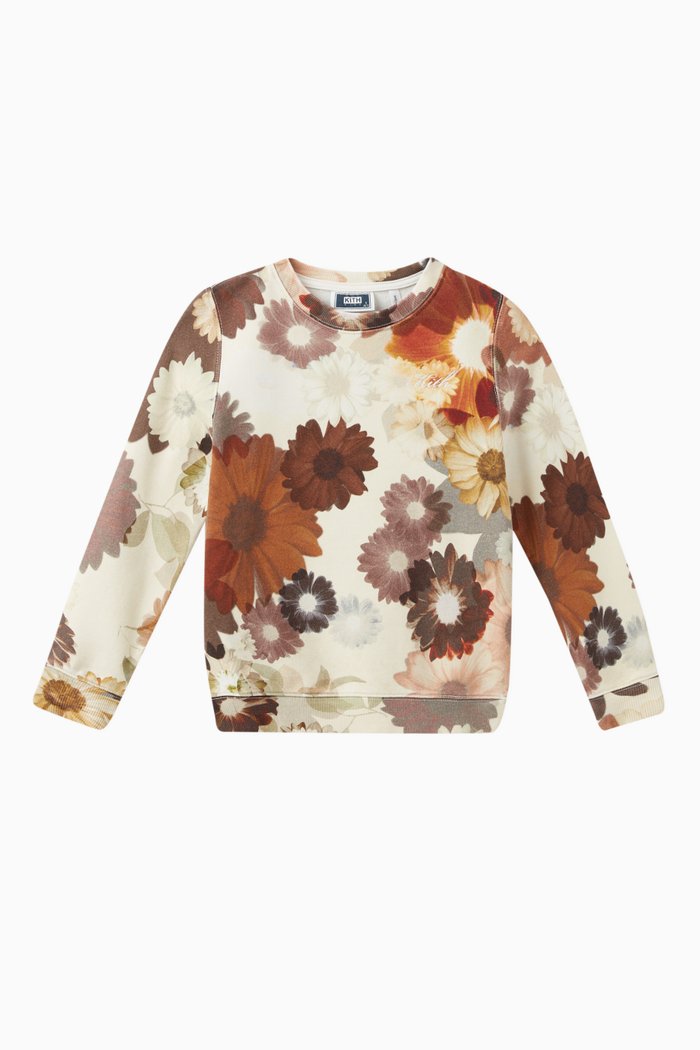 

All-over Floral Print Sweatshirt in Cotton, Multicolour