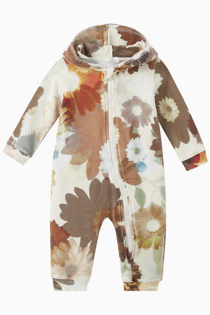 

Floral Logo Jumpsuit in Cotton, Multicolour