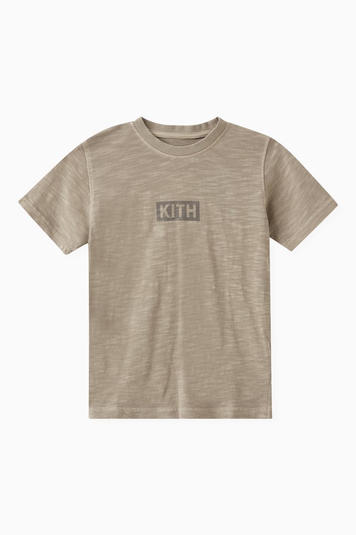 

Box Logo T-shirt in Slub Jersey, Grey