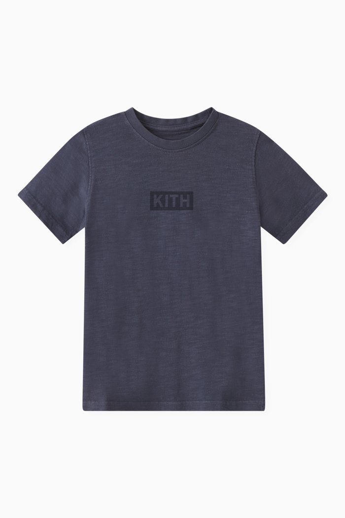 Box Logo T-shirt in Slub Jersey, Blue