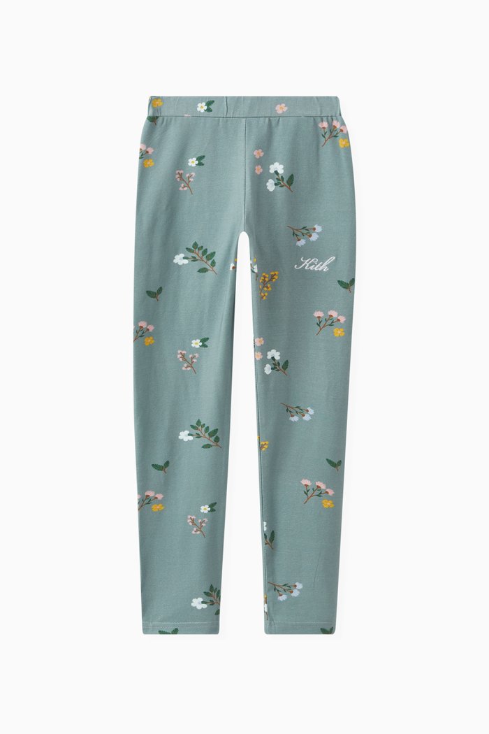 

Floral Logo Leggings, Blue