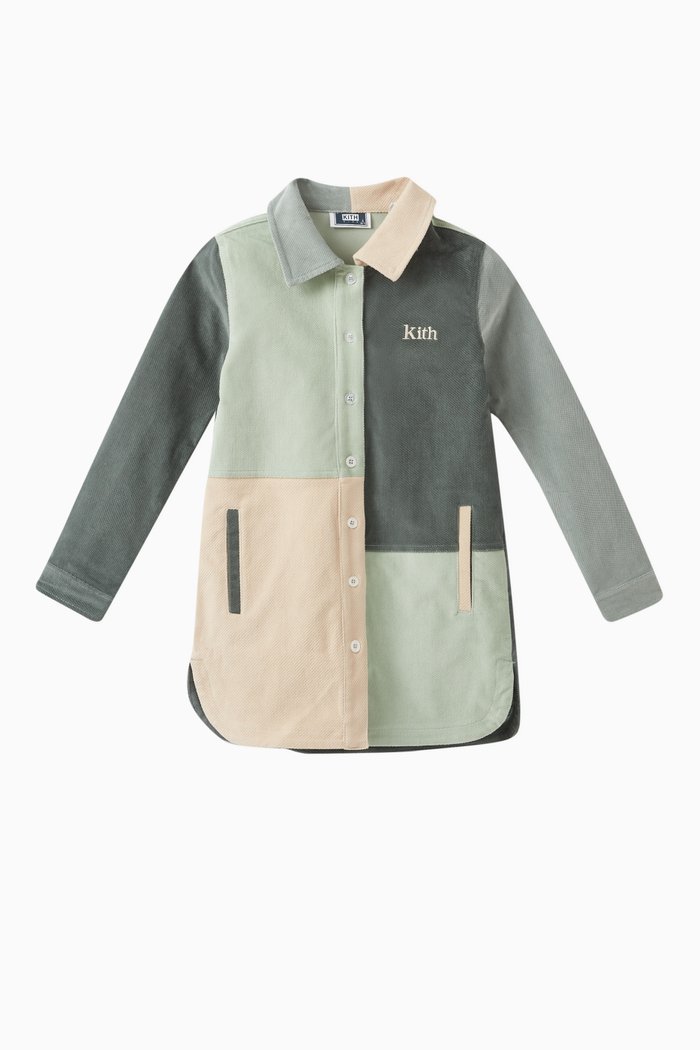 

Colour-block Logo Shirt Dress in Cotton, Multicolour