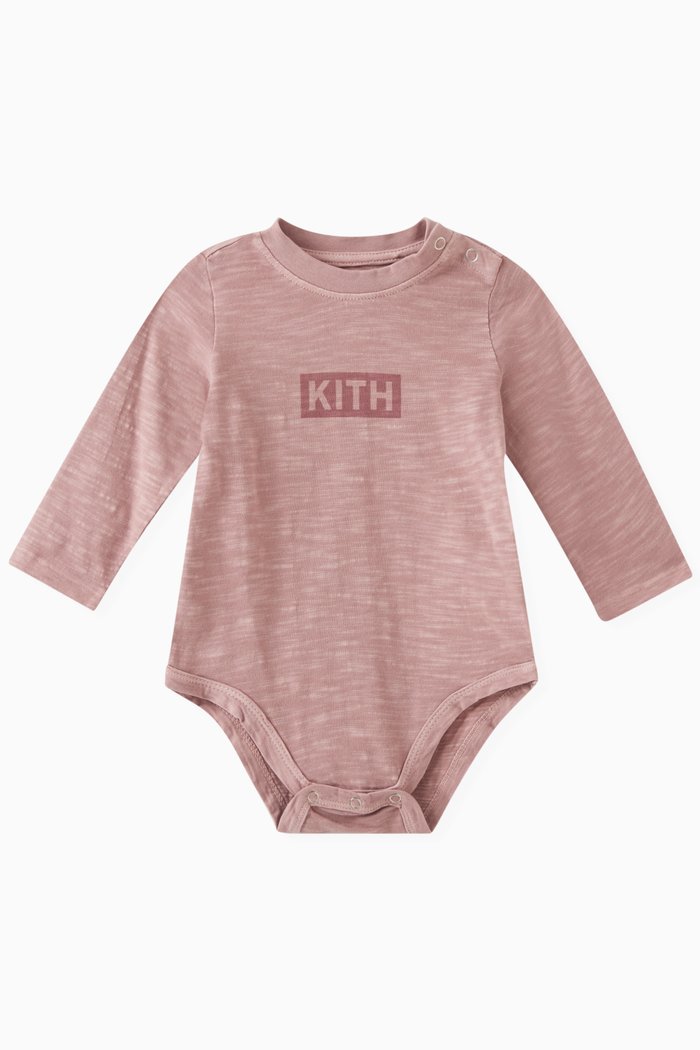

Box Logo Onesie in Slub Jersey, Pink