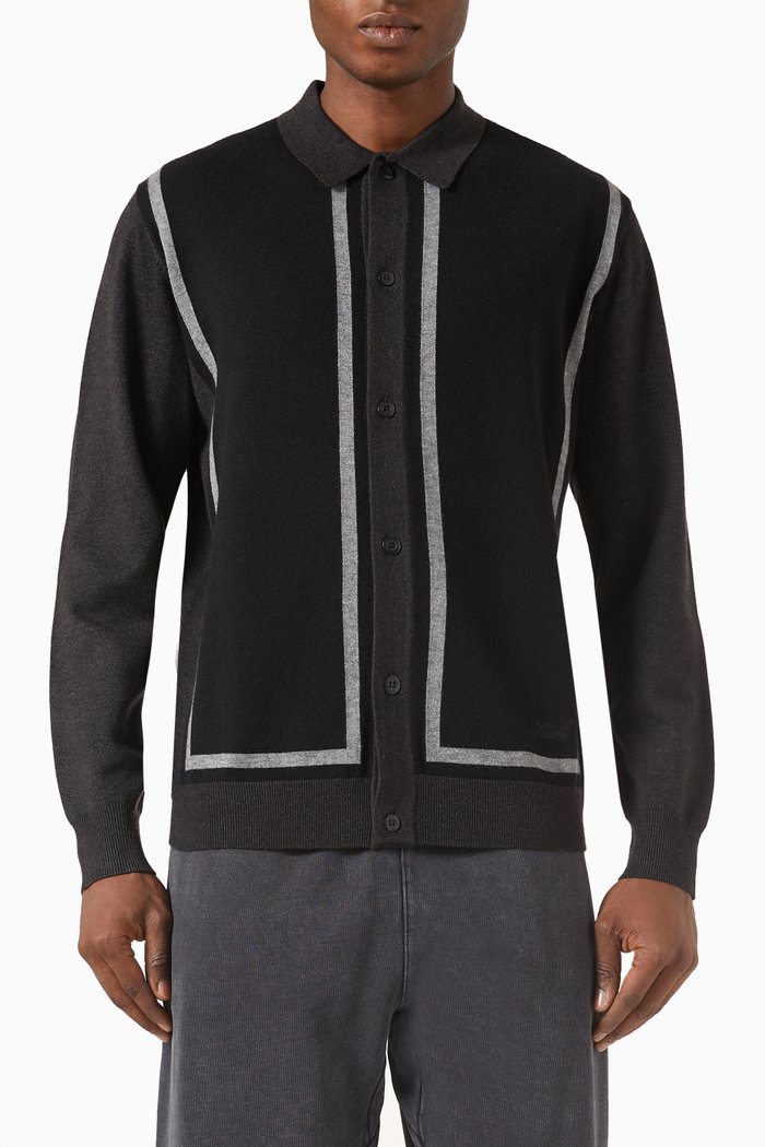 

Girard Cardigan in Viscose Knit, Black