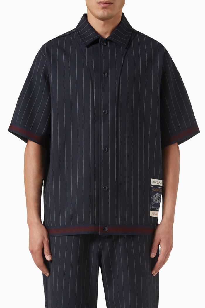 

Pinstripe Woodpoint Shirt, Blue