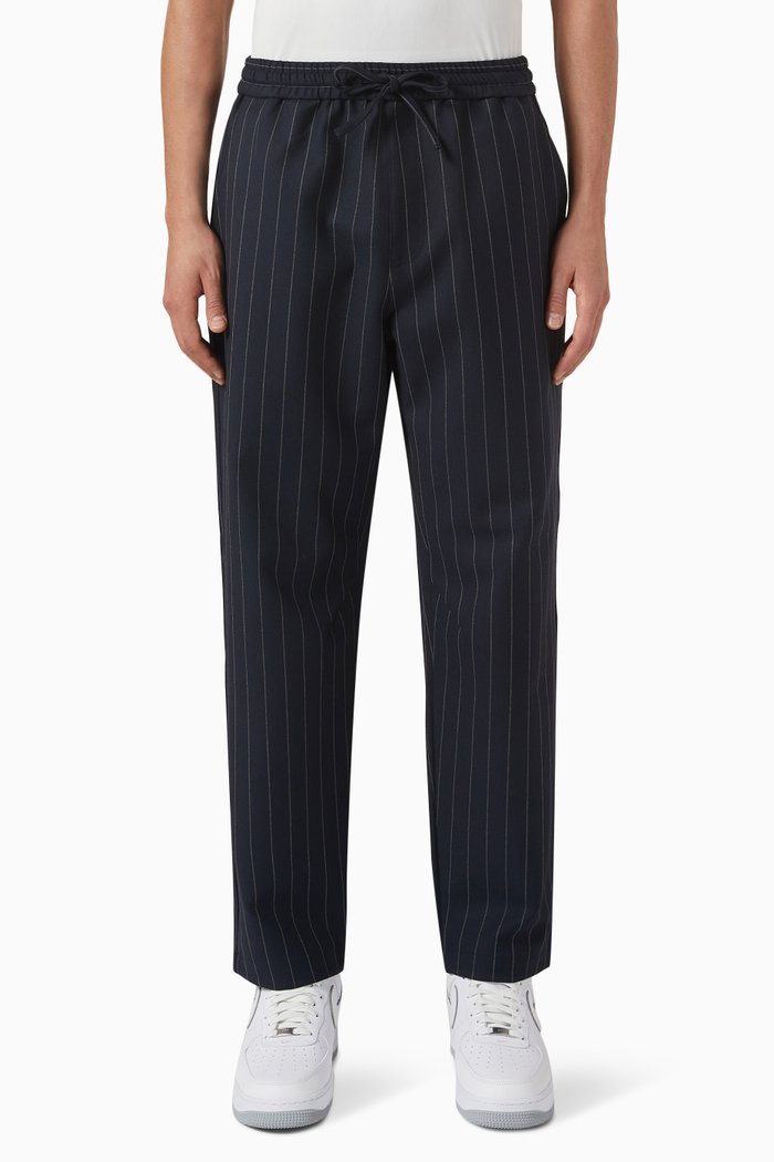 

Pinstripe Woodpoint Pants, Blue