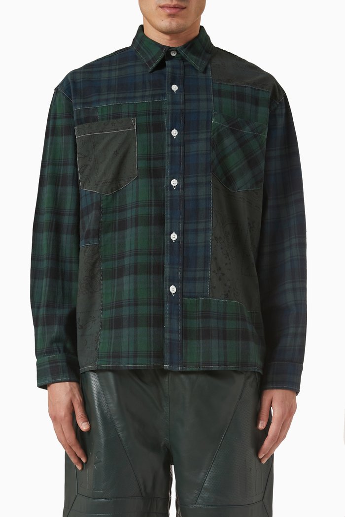 

Patchwork Berkeley Shirt in Cotton, Multicolour