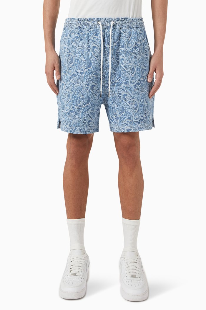 

Japanese Paisley Shorts, Blue