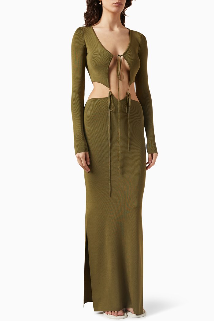 

Lapponi Maxi Dress in Viscose Knit, Green