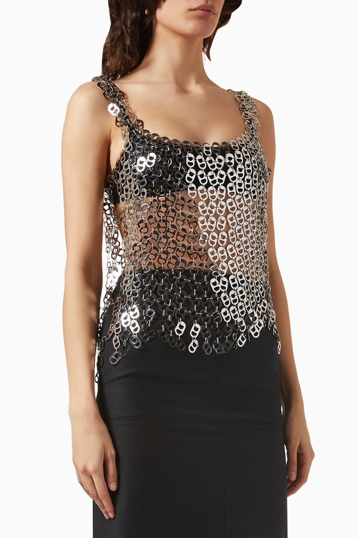 

Rein Chain-mail Top in Metal, Silver