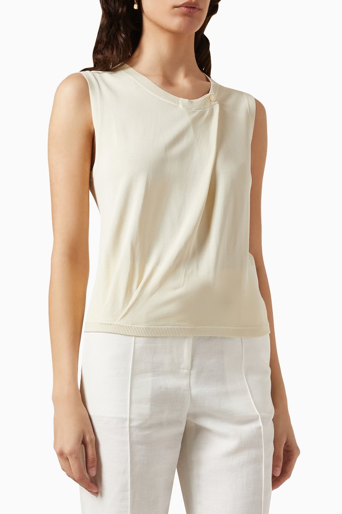 

Waltoni Sleeveless Top in Viscose Knit, Neutral