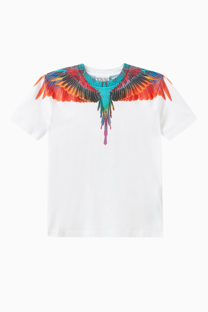 

Sunset Wings T-shirt in Organic Cotton Jersey, White