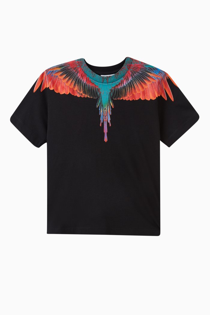 

Sunset Wings T-shirt in Organic Cotton Jersey, Black