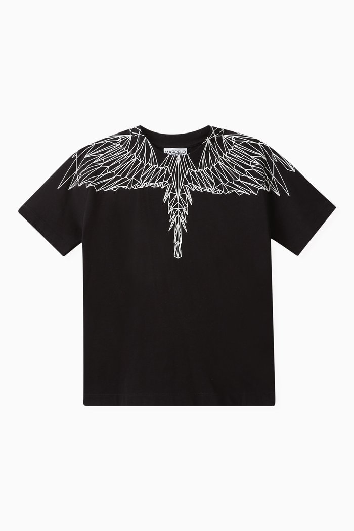 

Triangle Wings T-shirt in Cotton, Black