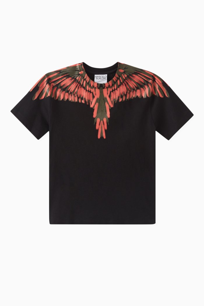 

Icon Wings T-shirt in Cotton, Black