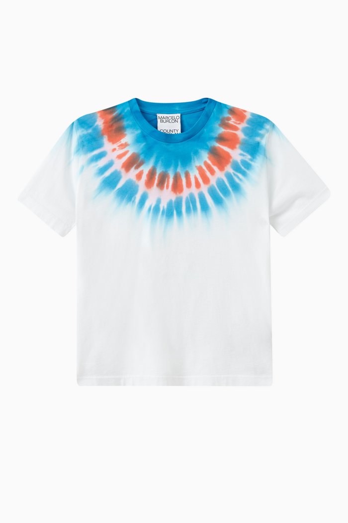 

Tie & Die Wings T-shirt in Organic Cotton Jersey, White