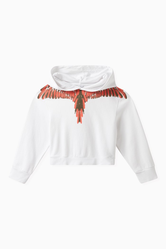 

Chalk Wings Hoodie in Cotton, White