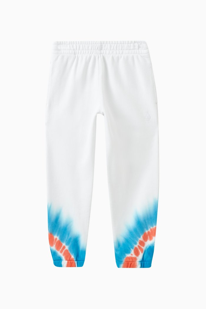Tie & Die Joggers in Organic Cotton Jersey, White