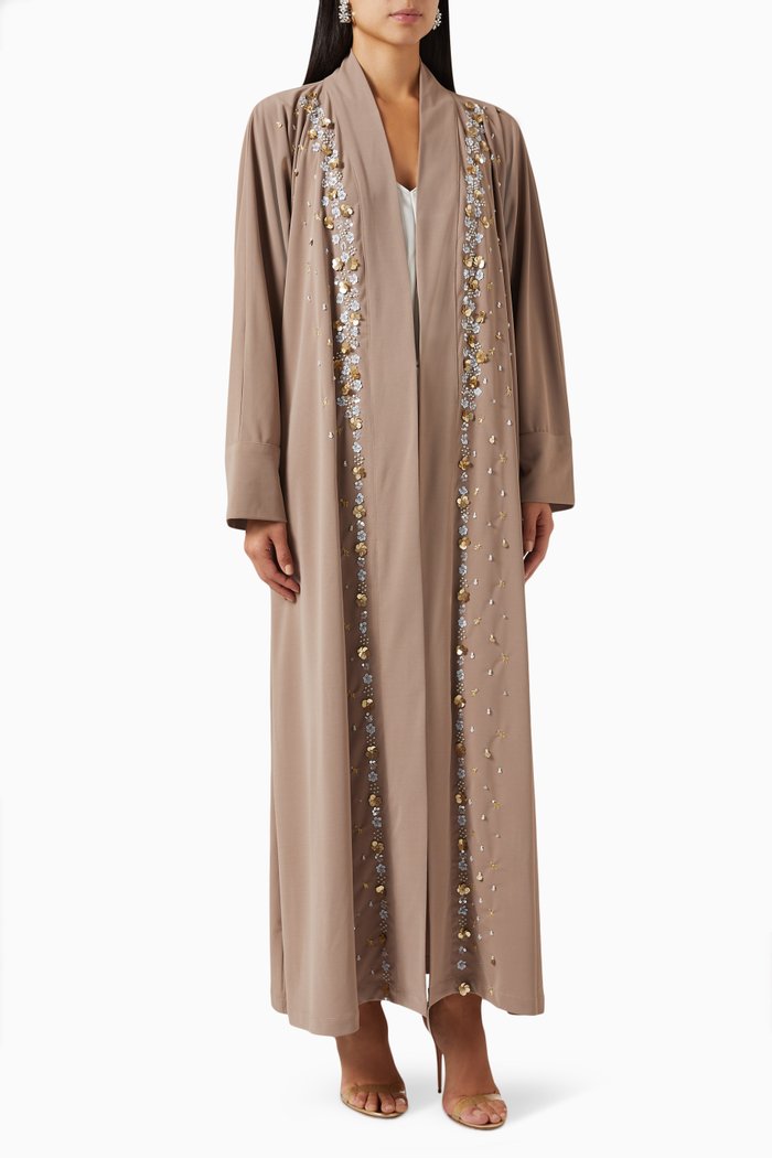 

Embellished Abaya, Brown