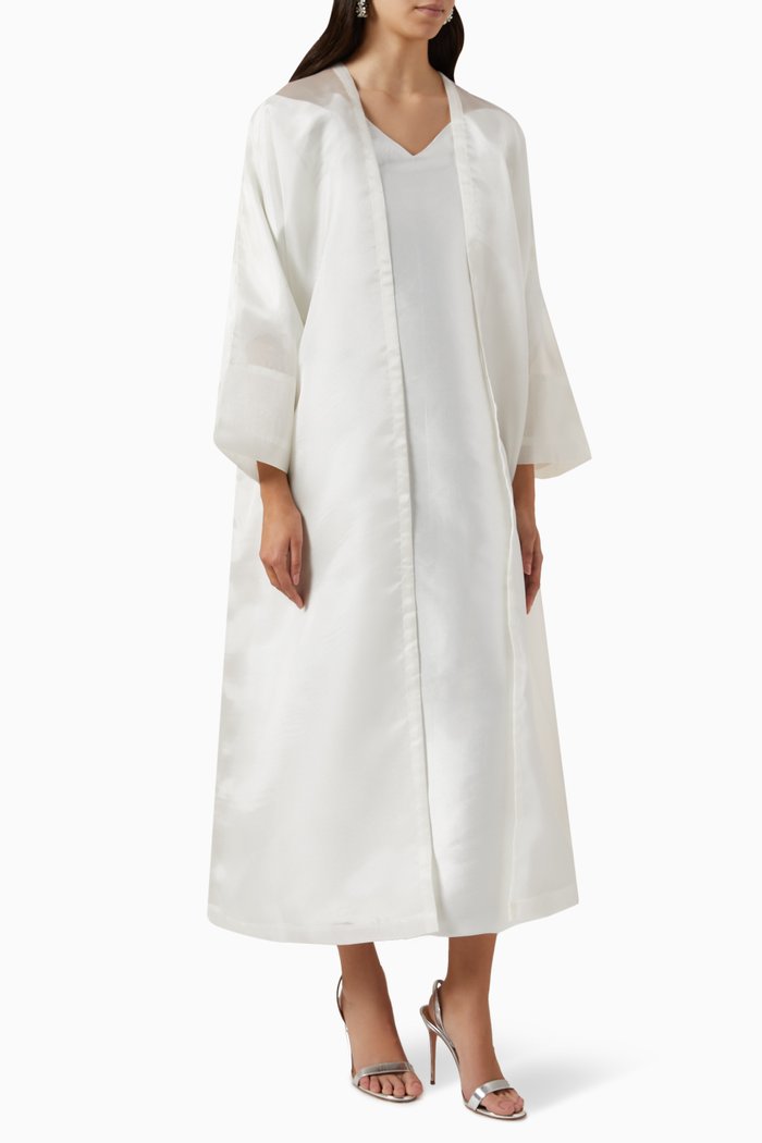 

Off-the-shoulders Embroidered Dress Set, Grey