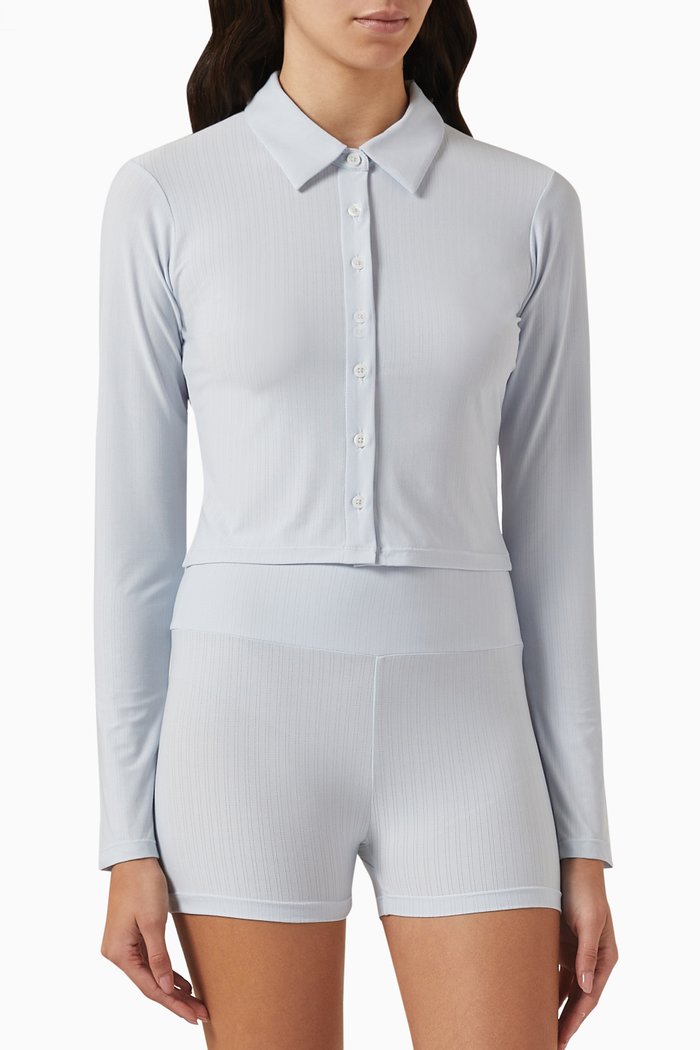 

Tori Cropped Shirt, Grey