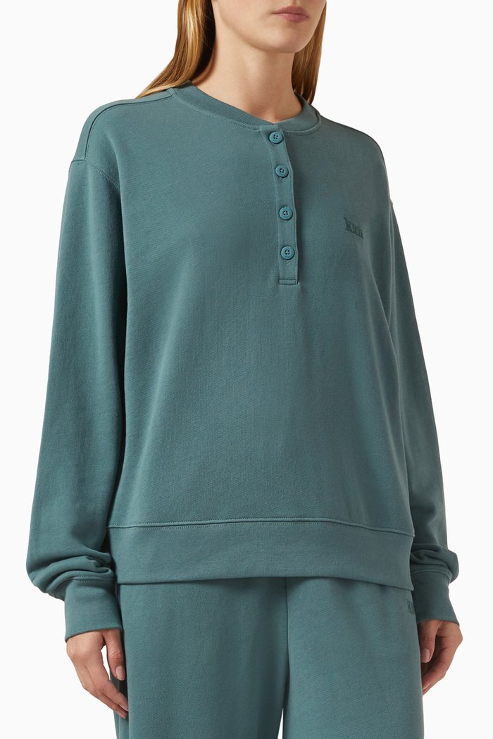 

Asher Henley Sweatshirt, Grey
