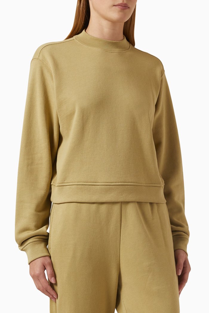 

Haylen Cropped Sweatshirt in Cotton-terry, Neutral