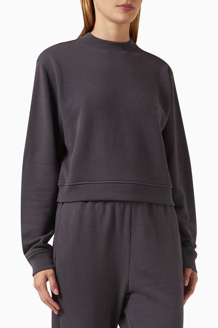 

Haylen Cropped Sweatshirt in Cotton-terry, Grey