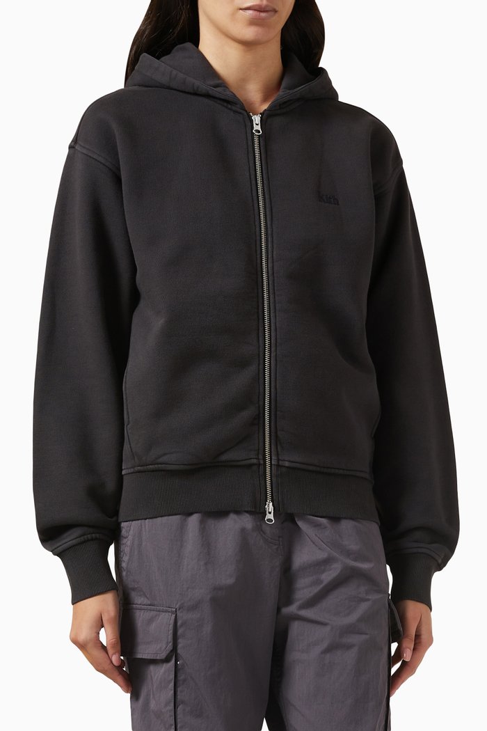 Tanner Full-zip Hoodie in Fleece, Black