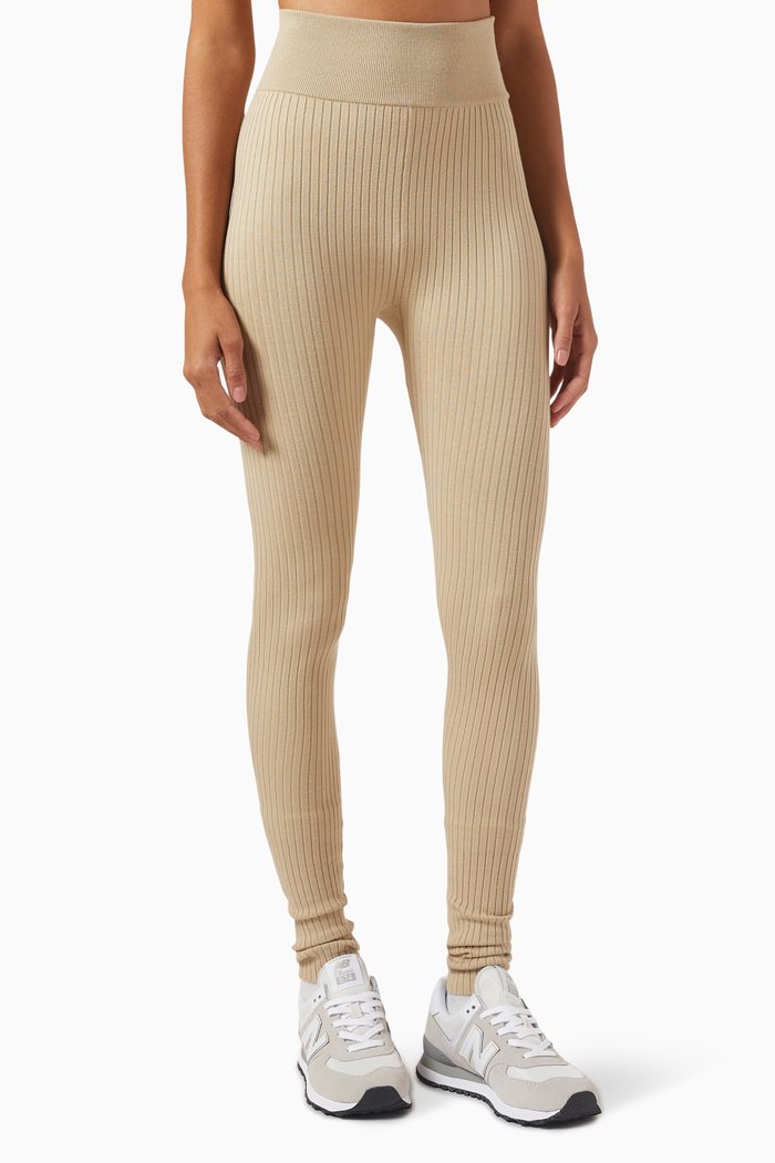

Rexford Leggings in Cotton-blend Knit, Neutral