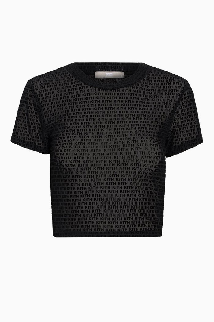 

Mulberry III Crop T-shirt in Mesh, Black