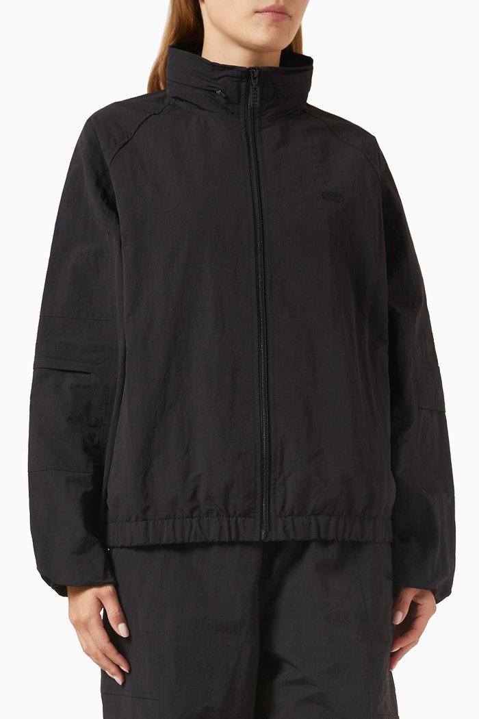 

Adira Zip Jacket in Wrinkled-nylon, Black