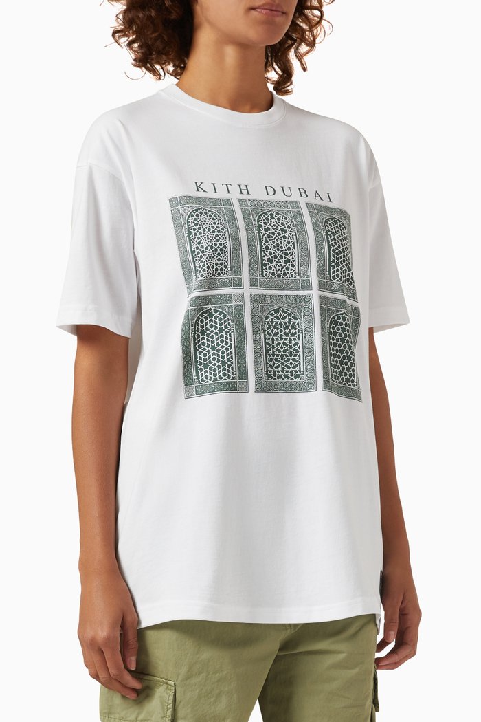 

Dubai Arches Logo T-shirt in Cotton, White