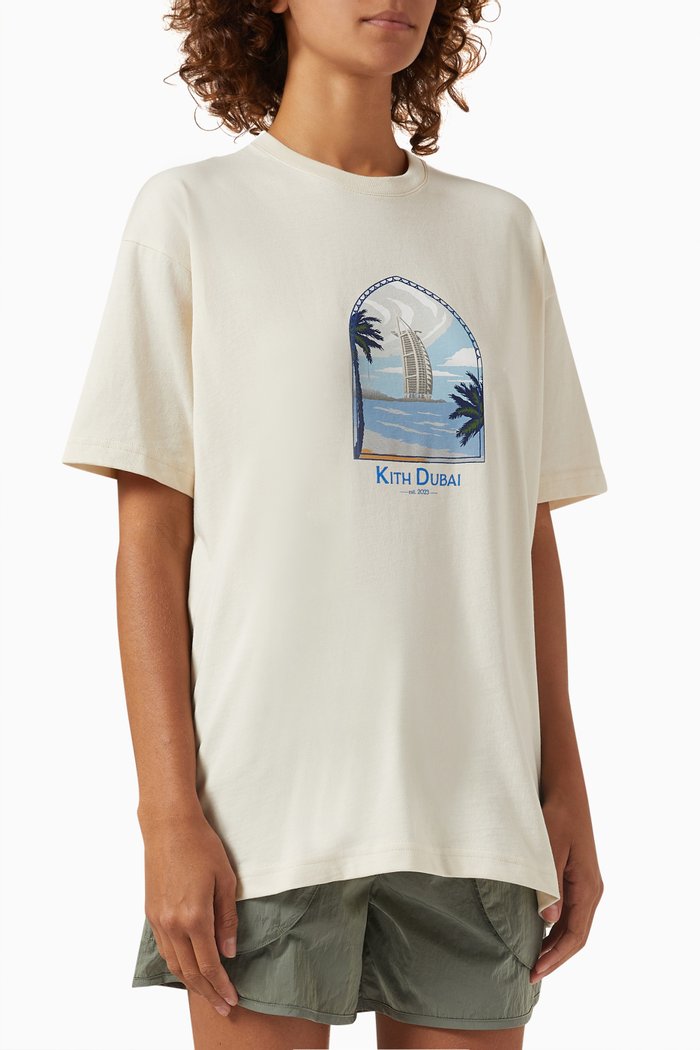 

Dubai Beachfront Logo T-shirt in Cotton, Grey
