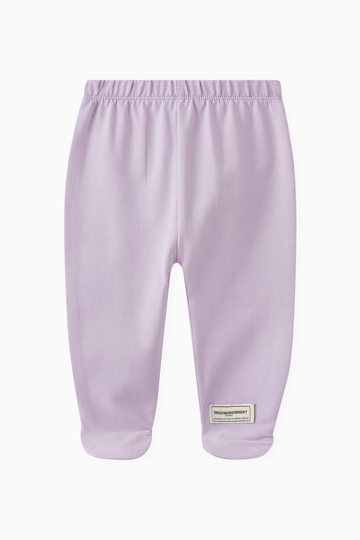 

Logo Leggings in Cotton-blend, Purple