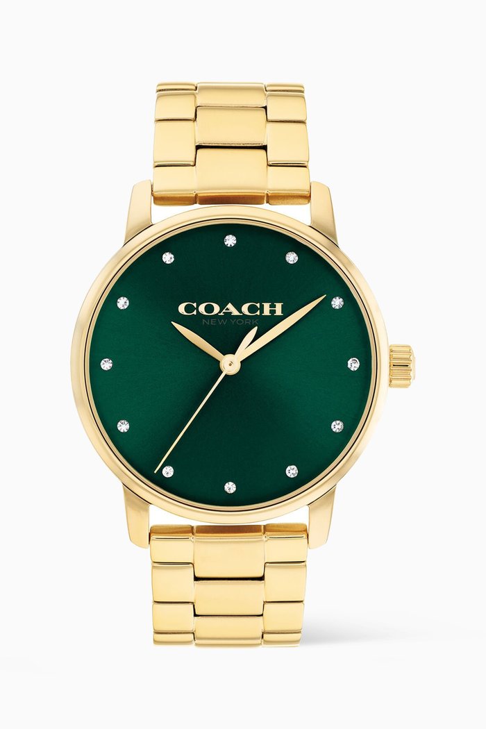 

Grand Quartz Steel Watch, 36mm, Gold