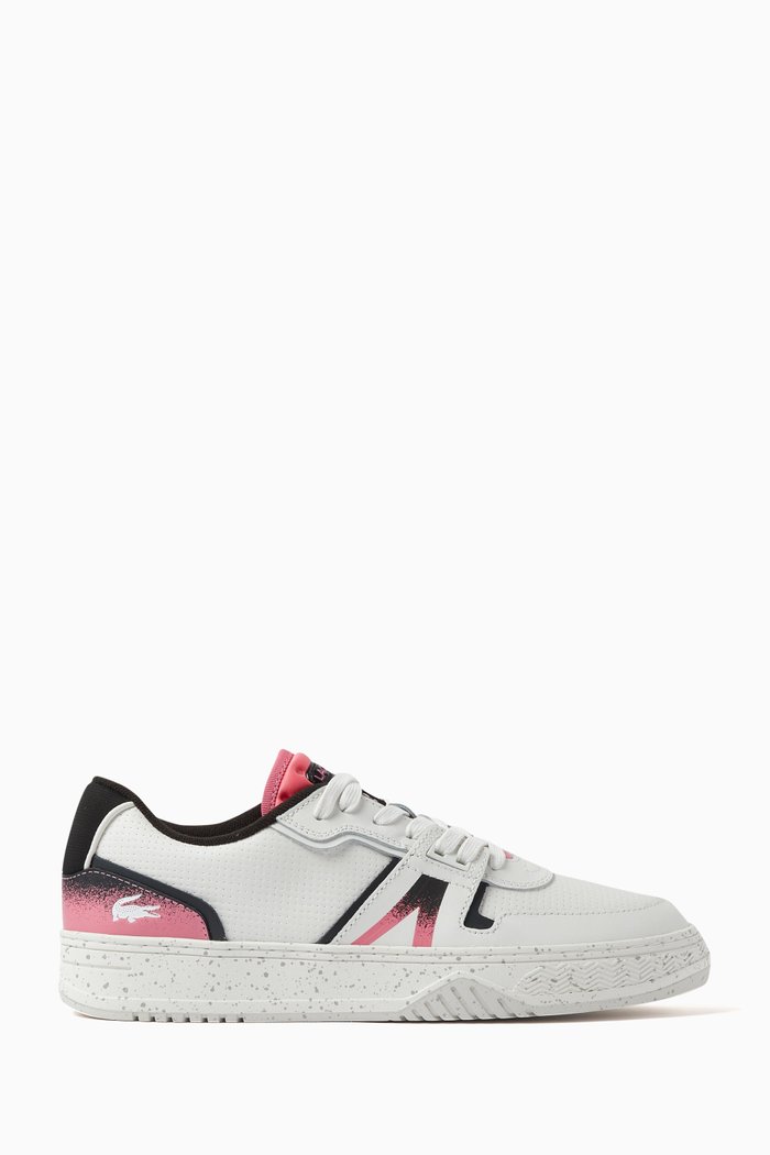 

L001 Heel Pop Sneakers in Leather, White