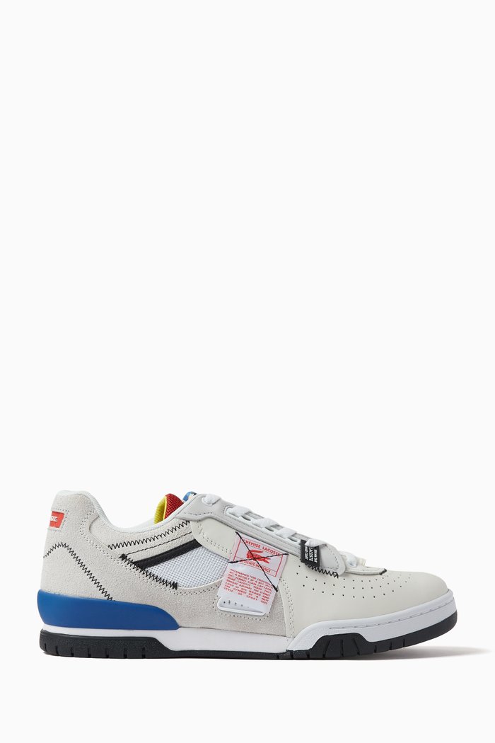

M89 Tricolour Trainers in Leather & Mesh, Grey