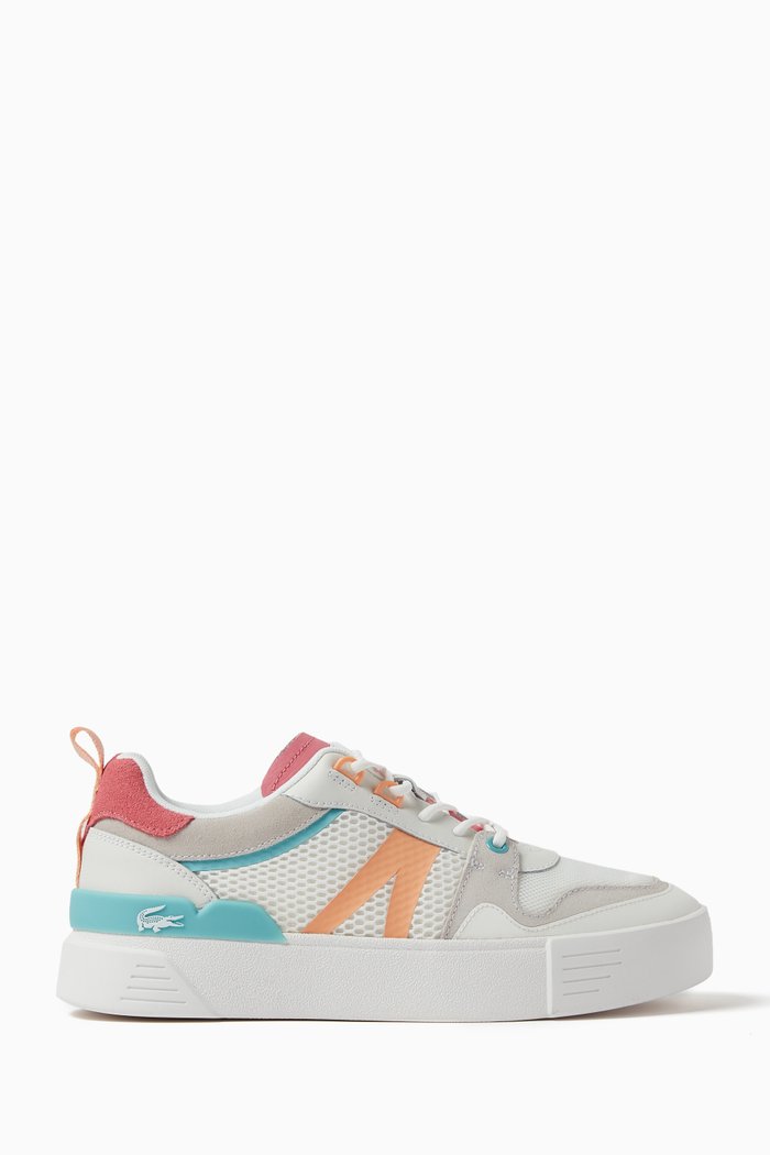 

L002 Heel Pop Sneakers in Mesh, White